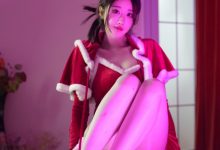 轩子巨2兔 - 圣诞白色马油袜 [20P-34MB]-妹子图