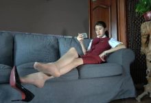 [K&M]丝足视频 No.268-Huiyingxin空姐制服肉丝高跟挑鞋 [1V-2.2G]-妹子图