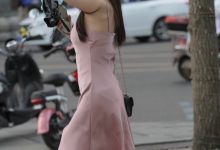 都市丽人粉色吊带长裙小姐姐【85P+1V-1.16G】-妹子图
