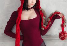 Ely_eee(ElyEE子) - 红色 KNITTING [52P-110MB]-妹子图