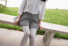 大生模拍 No.085 晶晶 第一次尝试厚灰丝 [44P-177MB]-妹子图