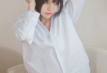 COS 桜桃喵 – 白衬衫散发 [494P]-妹子图