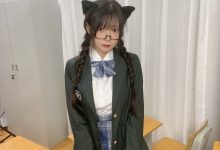 香草喵露露 - NO.38 小露乱撞 猫耳JK制服自拍 [39P+1V-617MB]-妹子图