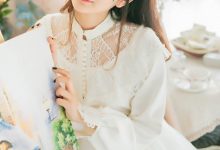 气质美女蕾丝白裙清新写真图片-妹子图