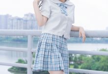 喵糖映画 VOL.015 白丝格子裙-妹子图