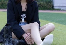 [BoBoSocks袜啵啵]NO.010 小甜豆-马丁靴、白色短棉袜、裸足[117P+1V／3.37GB]-妹子图