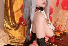 rioko凉凉子(肉扣热热子)视图 – 申鹤旗袍(40P+6V-1.48GB)-妹子图