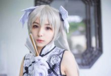 白丝旗袍美女尤物cos春日野穹福利写真图片-妹子图