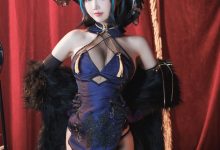 面饼仙儿 柴郡旗袍 [21P+1V-790MB]-妹子图