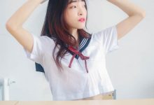 水手服美女白嫩诱人写真图片-妹子图