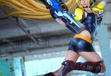 混血美女Cosplay莉莉少女咖啡枪朱诺埃蒙斯图片-妹子图