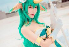 性感美女cos英雄联盟众星之子索拉卡图片-妹子图