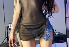 黎允熙 - 黑丝透视性感睡裙[25P+3V-156MB]-妹子图