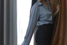 [IESS异思趣向] 2024.09.04 丝享家 1837 婉萍《蓝色衬衣》[86P-81MB]-妹子图