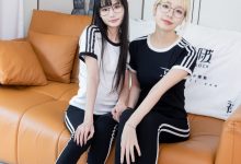 BoBoSocks袜啵啵 No.555 小甜豆甜甜圈-板鞋、运动鞋、白棉袜、裸足、互相用手和羽毛挠脚剧情[154P-1V-7.18G]-妹子图