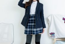 物恋传媒 No.2380 小曦-jk制服、皮鞋、黑灰拼接过膝袜、厚肉丝 [155P1V-3.65GB]-妹子图