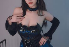 雪晴Astra – 蓝色蕾丝短裙[53P+1V-1.19G]-妹子图