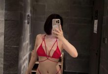 微密圈  #Tina很妖孽呀_红色比基尼 [10P-46MB]-妹子图