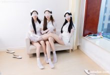 物恋传媒 No.2500 茯苓&泡泡&橙子-平底鞋、短白丝、护士服、白丝 [285P1V-9.97GB]-妹子图