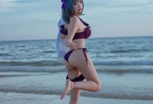 二佐Nisa – 碧蓝航线-柴郡泳装 [30P-373.6M]-妹子图