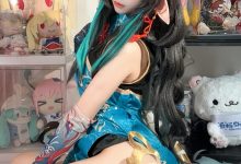 白栎Shirly-明日方舟-夕·染尘烟旗袍[130P+26V-4.06G]-妹子图