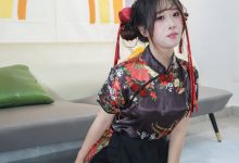丝恋摄影 NO.011 小梦-绣花旗袍  黑色丝袜 黑色增高鞋[258P+1V／3.67GB]-妹子图