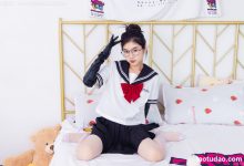 物恋传媒 No.2557 米米-高跟长靴、薄白丝、JK制服、皮手套 [155P1V-3.15GB]-妹子图