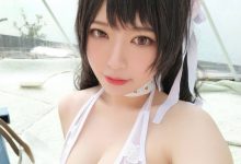 半半子 –  碧蓝航线 爱宕泳装[27P-171.6M]-妹子图