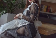 亚马逊鲶鱼 – 黑色透明女仆[33P-193.1M]-妹子图