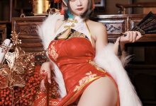 阿雪雪 – NO.050 碧蓝航线 柴郡新年旗袍[91P-2.27G]-妹子图