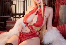 rioko凉凉子 –  碧蓝航线 怨仇旗袍·杯盏盈芳华-妹子图