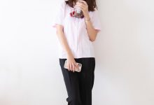 BoBoSocks袜啵啵 积分限定作品043 小甜豆-校服、平底布鞋、白棉袜、裸足-妹子图