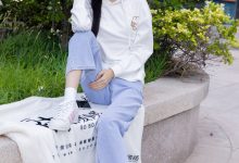 BoBoSocks袜啵啵 积分限定作品048 焦糖-板鞋、白棉袜、裸足-妹子图