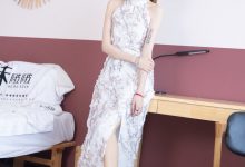BoBoSocks袜啵啵 No.750 稚予-高跟鞋、薄肉丝、油亮薄白丝、旗袍-妹子图