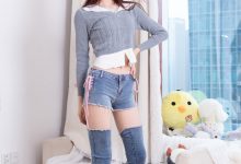 物恋传媒 No.2711 苹果-帆布鞋、纯白棉袜、裸足、分体牛仔裤 [150P1V-3.41GB]-妹子图
