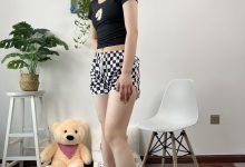 三禾摄影 No.077 休闲短裤 帆布鞋-妹子图