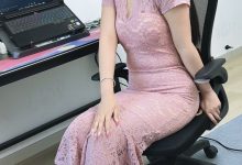 丝韵摄影 NO.3466 嘟嘟 纯欲甜美风 灰色短款针织开衫-妹子图