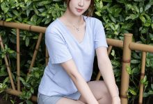 甜予摄影 No.259 小俏-运动鞋、淡黄色棉袜、裸足-妹子图
