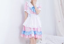 物恋传媒 No.2802 菜菜-平底鞋、白棉袜、裸足、女仆装-妹子图